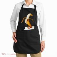 Banana Duck Walks Funny Anthropomorphic Fruit Bird Animal Apron thumb 2