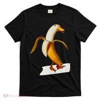 Banana Duck Walks Funny Anthropomorphic Fruit Bird Animal T-Shirt thumb 0