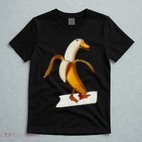 Banana Duck Walks Funny Anthropomorphic Fruit Bird Animal T-Shirt thumb 5