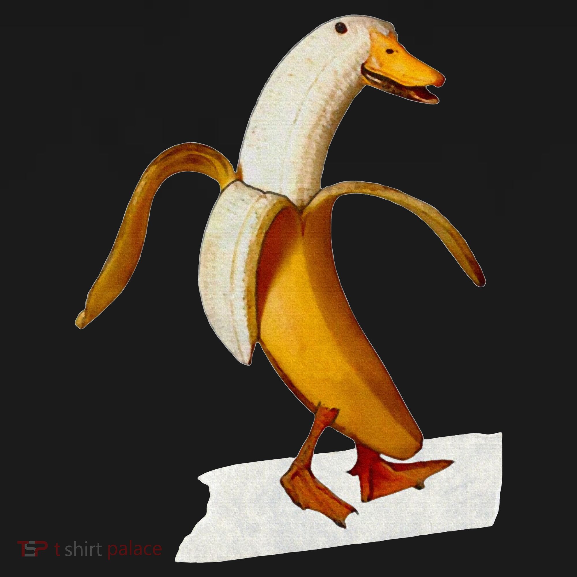 Banana Duck Walks Funny Anthropomorphic Fruit Bird Animal Women's Hoodie