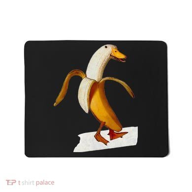 Banana Duck Walks Funny Anthropomorphic Fruit Bird Animal Mousepad