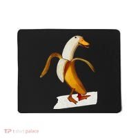 Banana Duck Walks Funny Anthropomorphic Fruit Bird Animal Mousepad thumb 0