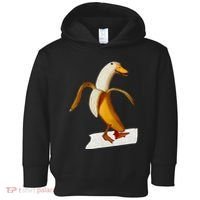 Banana Duck Walks Funny Anthropomorphic Fruit Bird Animal Toddler Hoodie thumb 0