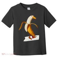 Banana Duck Walks Funny Anthropomorphic Fruit Bird Animal Toddler T-Shirt thumb 0