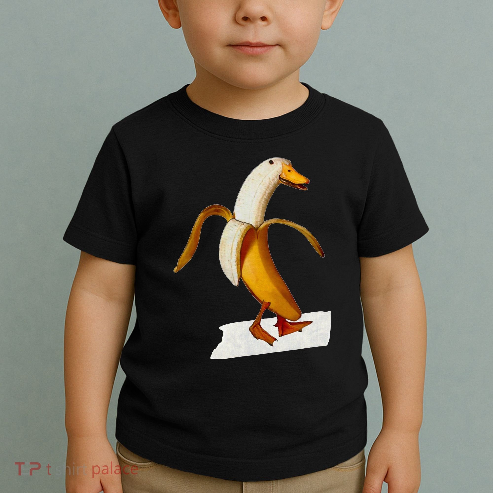 Banana Duck Walks Funny Anthropomorphic Fruit Bird Animal Toddler T-Shirt