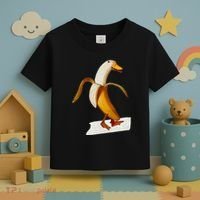 Banana Duck Walks Funny Anthropomorphic Fruit Bird Animal Toddler T-Shirt thumb 3