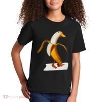 Banana Duck Walks Funny Anthropomorphic Fruit Bird Animal Kids T-Shirt thumb 2