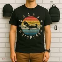 Bearded Dragon Whisperer Vintage Sunset Lizard Reptile T-Shirt thumb 6