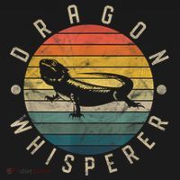 Bearded Dragon Whisperer Vintage Sunset Lizard Reptile T-Shirt thumb 7
