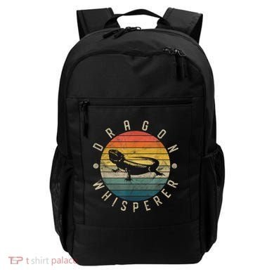 Bearded Dragon Whisperer Vintage Sunset Lizard Reptile Backpack