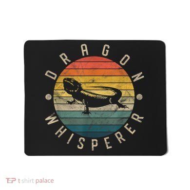 Bearded Dragon Whisperer Vintage Sunset Lizard Reptile Mousepad