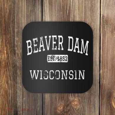Beaver Dam Wisconsin Wi Vintage Coaster