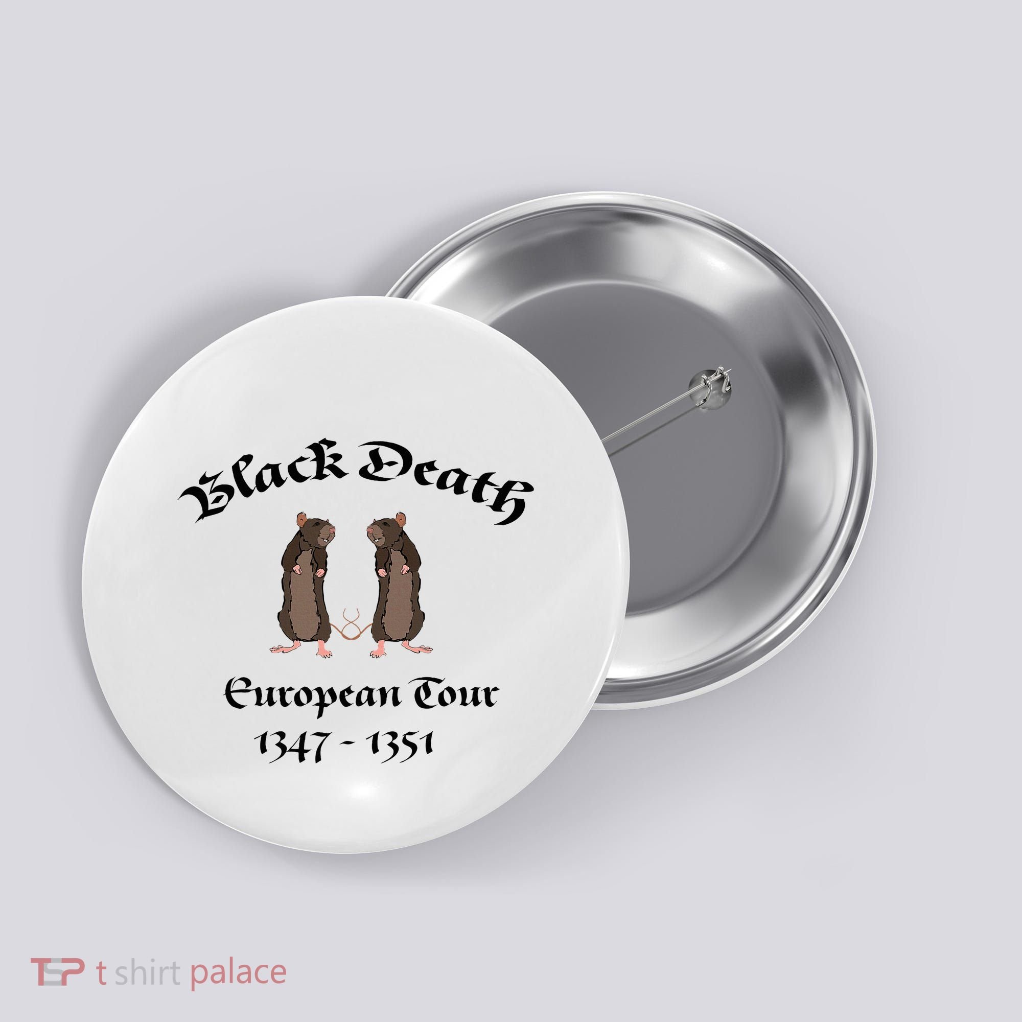 Black Death World Plague Funny History For Students Button