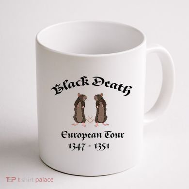 Black Death World Plague Funny History For Students Coffee Mug back