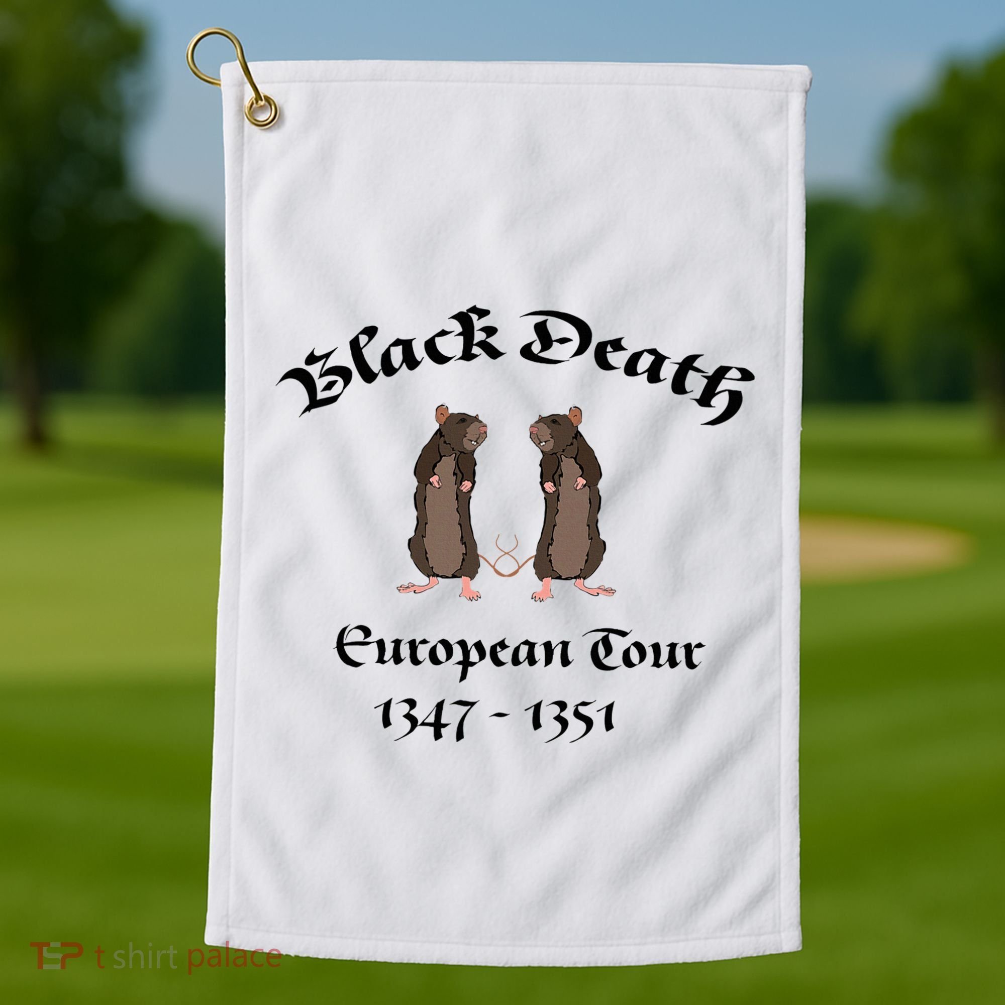 Black Death World Plague Funny History For Students Golf Towel