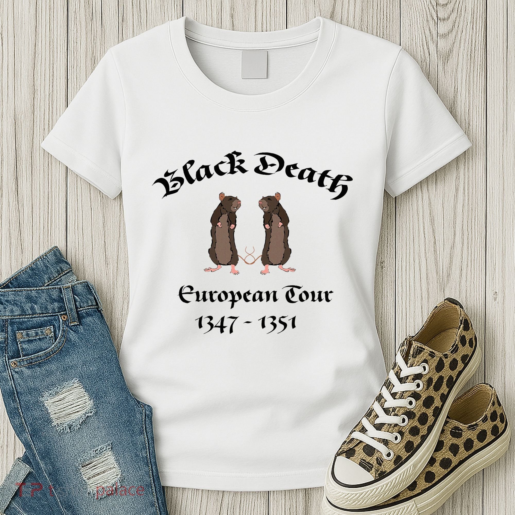 Black Death World Plague Funny History For Students Women's T-Shirt