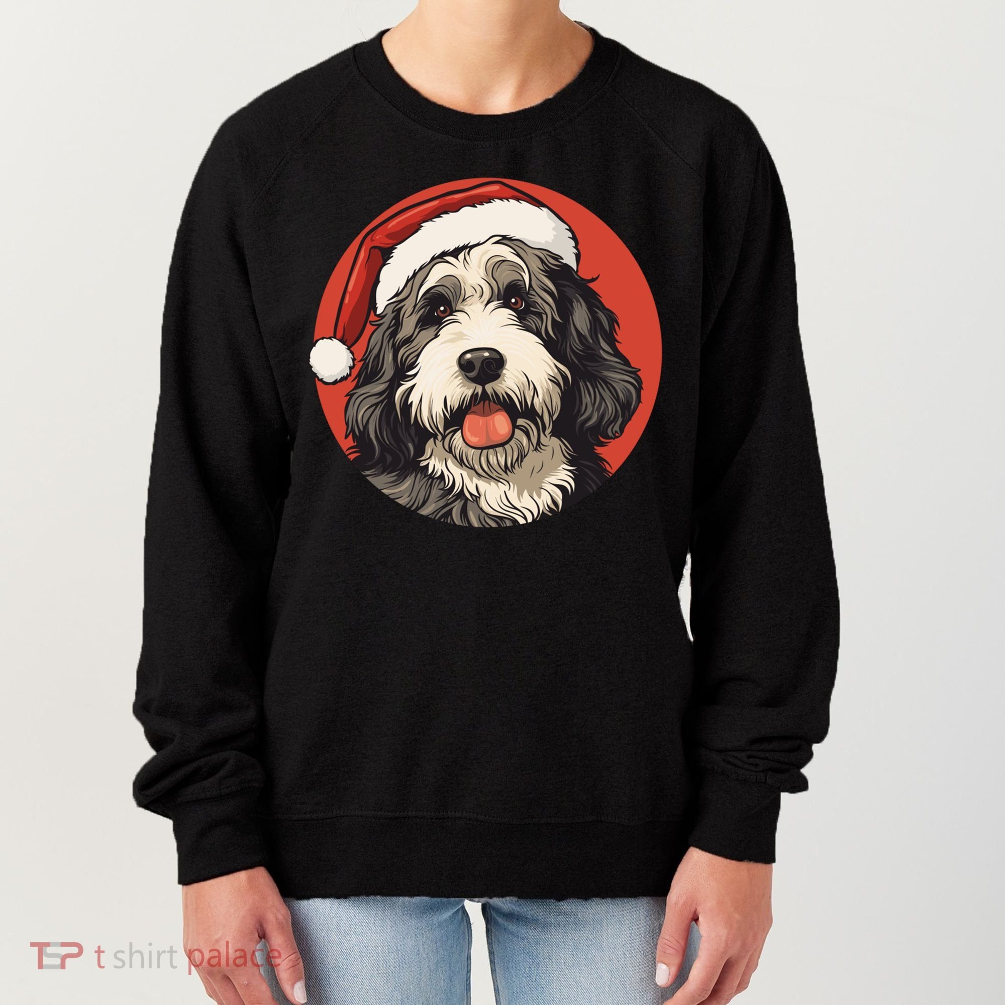 Bernedoodle Dog Xmas Doodle Dood Cute Christmas Bernedoodle Gift Women's Sweatshirt