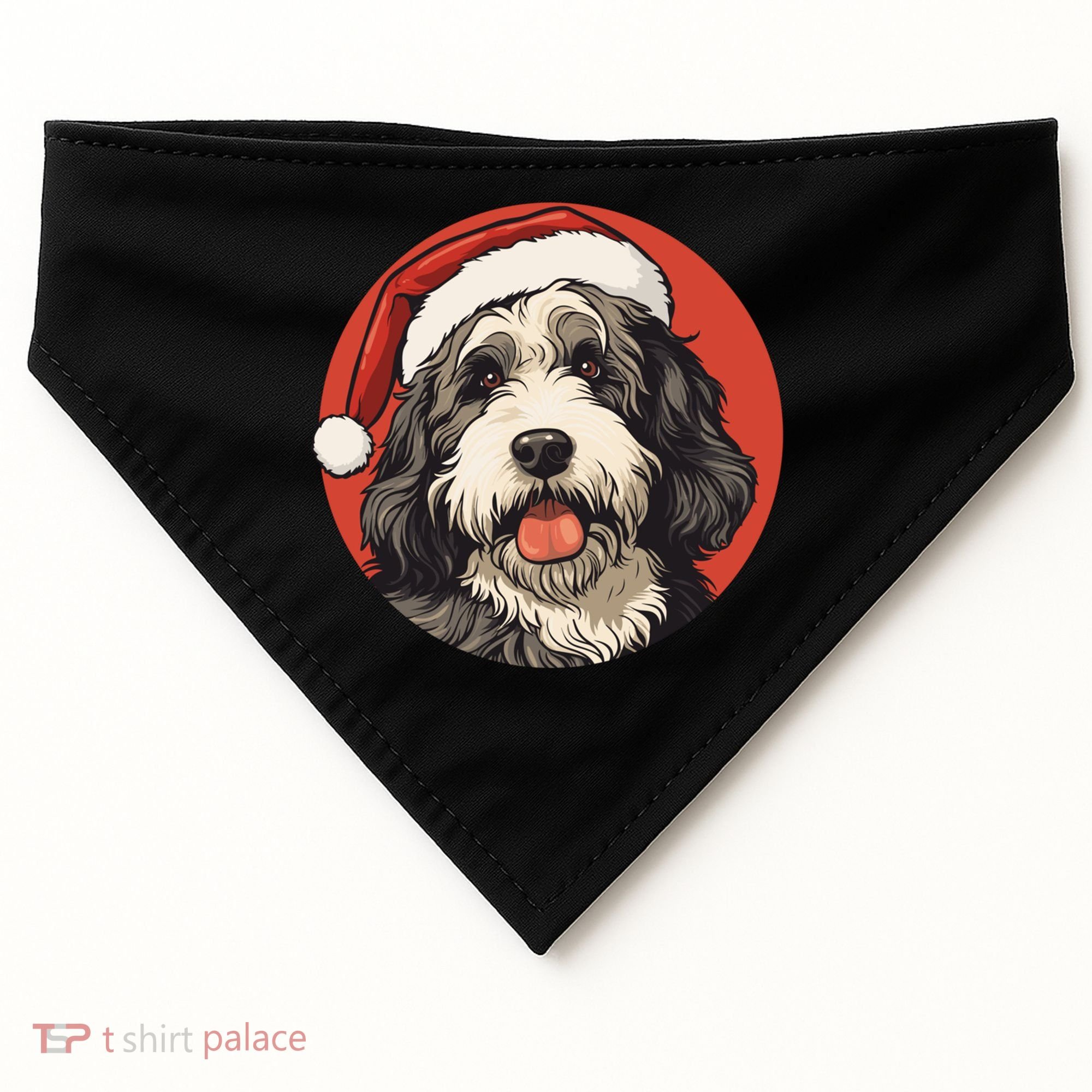 Bernedoodle Dog Xmas Doodle Dood Cute Christmas Bernedoodle Gift USA-Made Doggie Bandana