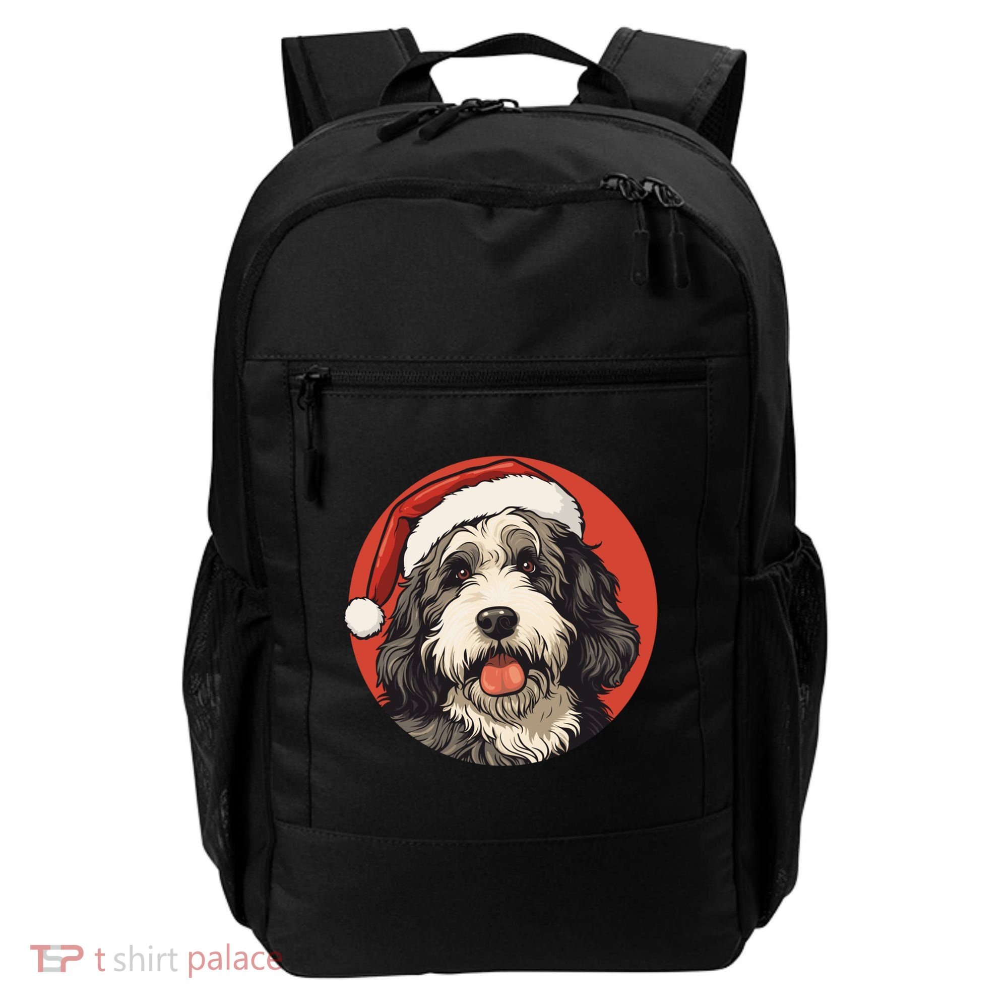 Bernedoodle Dog Xmas Doodle Dood Cute Christmas Bernedoodle Gift Backpack