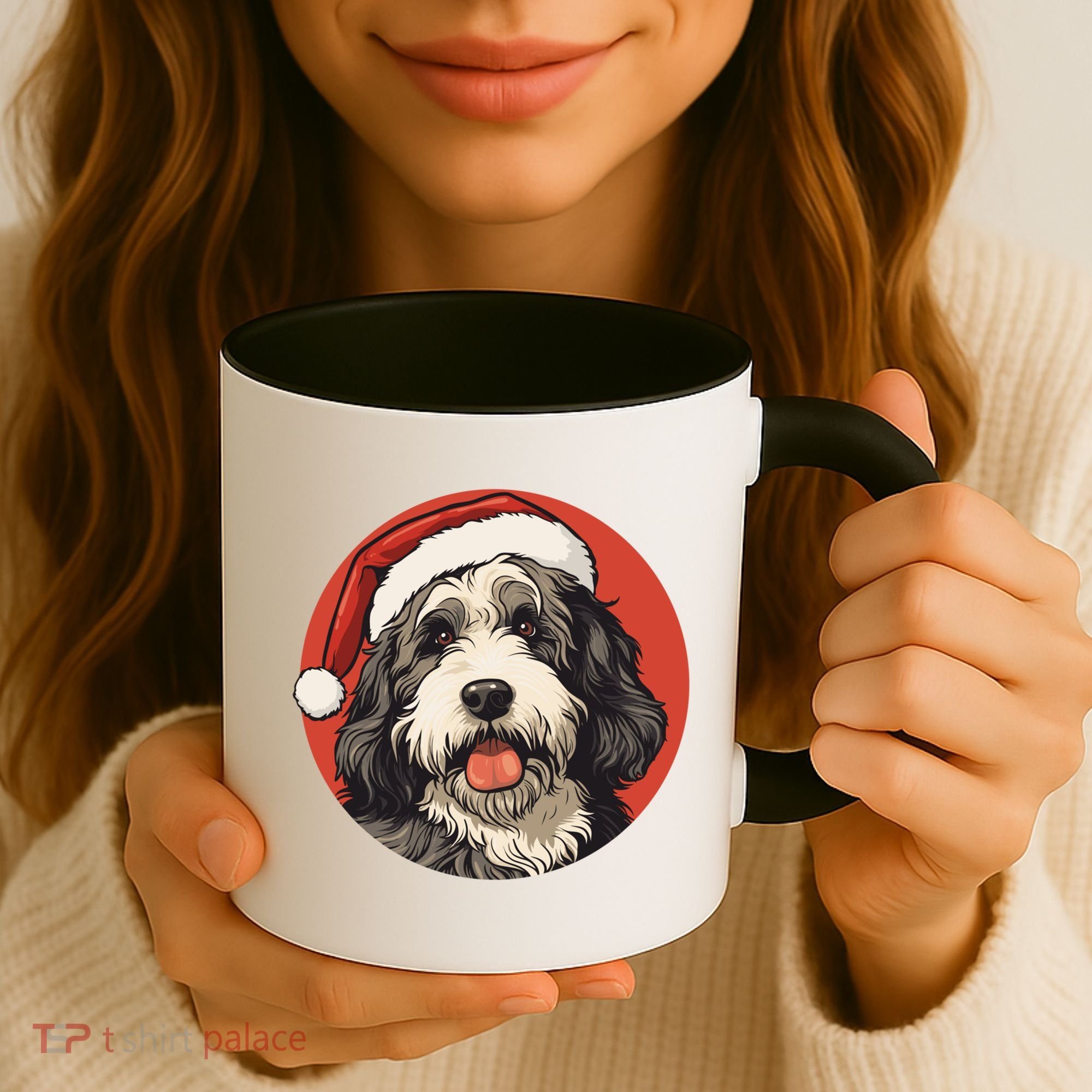 Bernedoodle Dog Xmas Doodle Dood Cute Christmas Bernedoodle Gift Coffee Mug