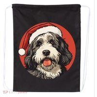 Bernedoodle Dog Xmas Doodle Dood Cute Christmas Bernedoodle Gift Drawstring Bag thumb 0