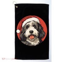 Bernedoodle Dog Xmas Doodle Dood Cute Christmas Bernedoodle Gift Golf Towel thumb 0