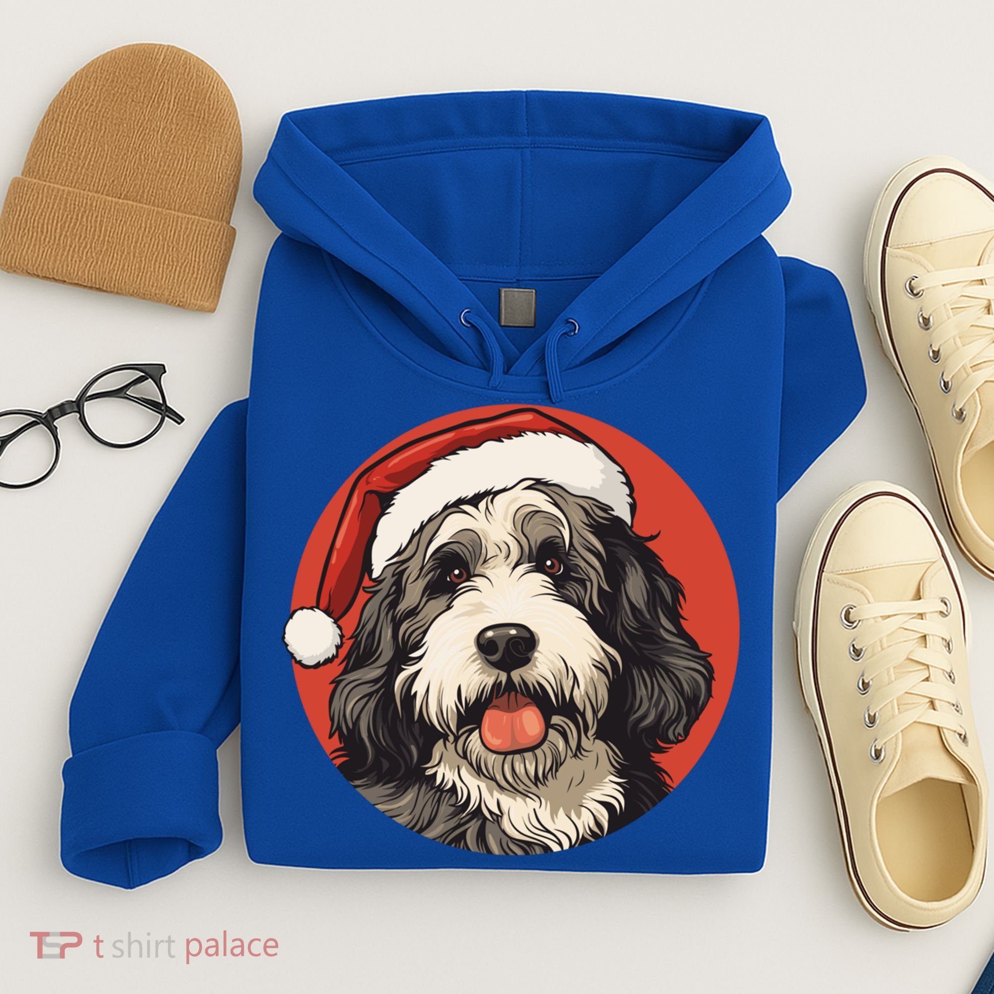 Bernedoodle Dog Xmas Doodle Dood Cute Christmas Bernedoodle Gift Hoodie