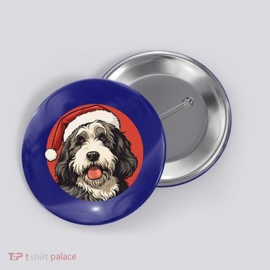 Bernedoodle Dog Xmas Doodle Dood Cute Christmas Bernedoodle Gift Button