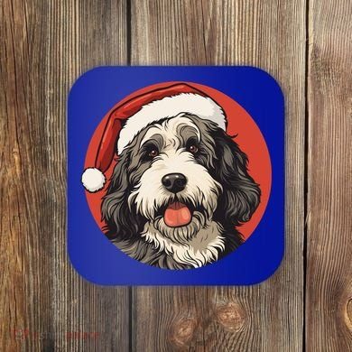 Bernedoodle Dog Xmas Doodle Dood Cute Christmas Bernedoodle Gift Coaster