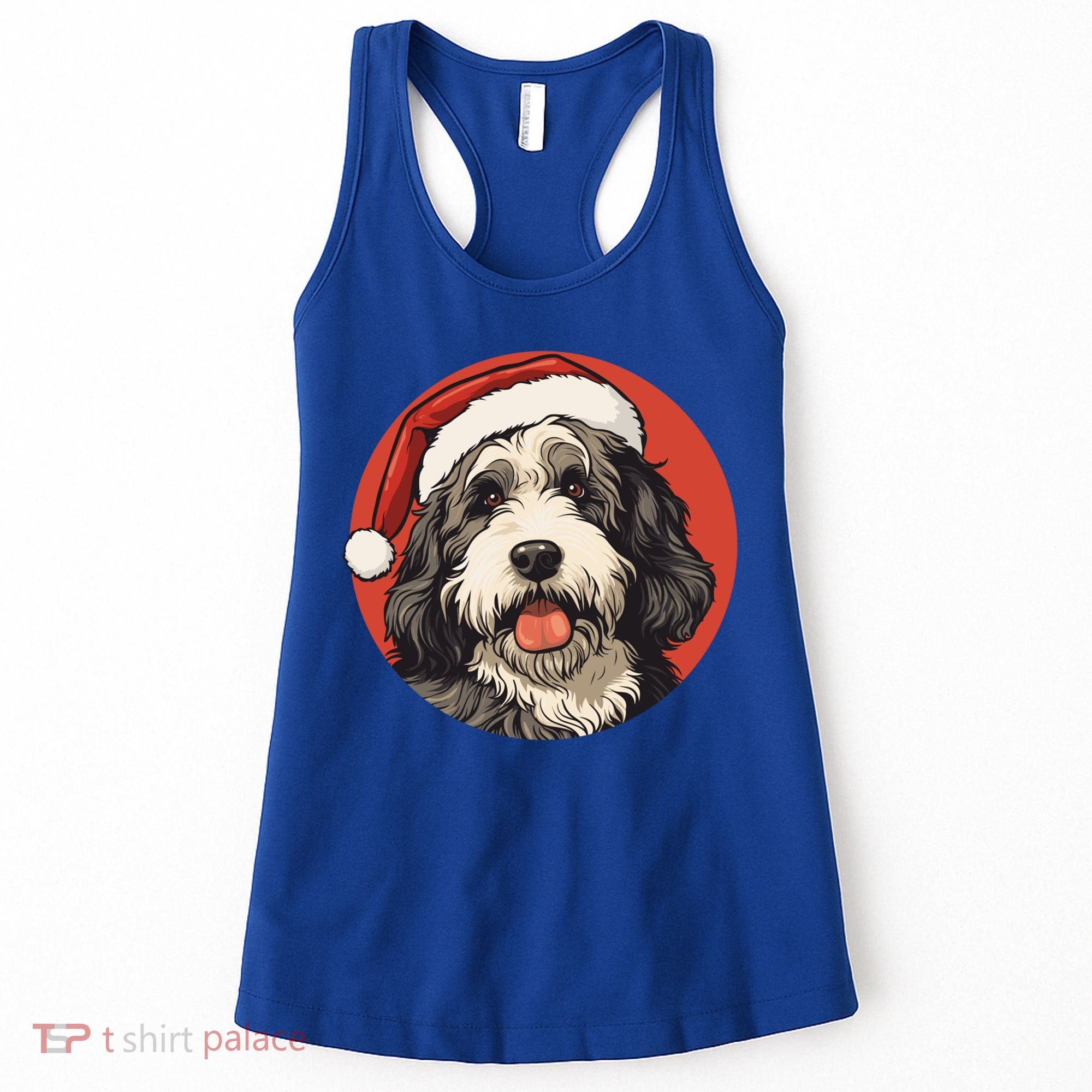 Bernedoodle Dog Xmas Doodle Dood Cute Christmas Bernedoodle Gift Women's Tank Top