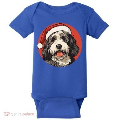 Bernedoodle Dog Xmas Doodle Dood Cute Christmas Bernedoodle Gift Baby Bodysuit