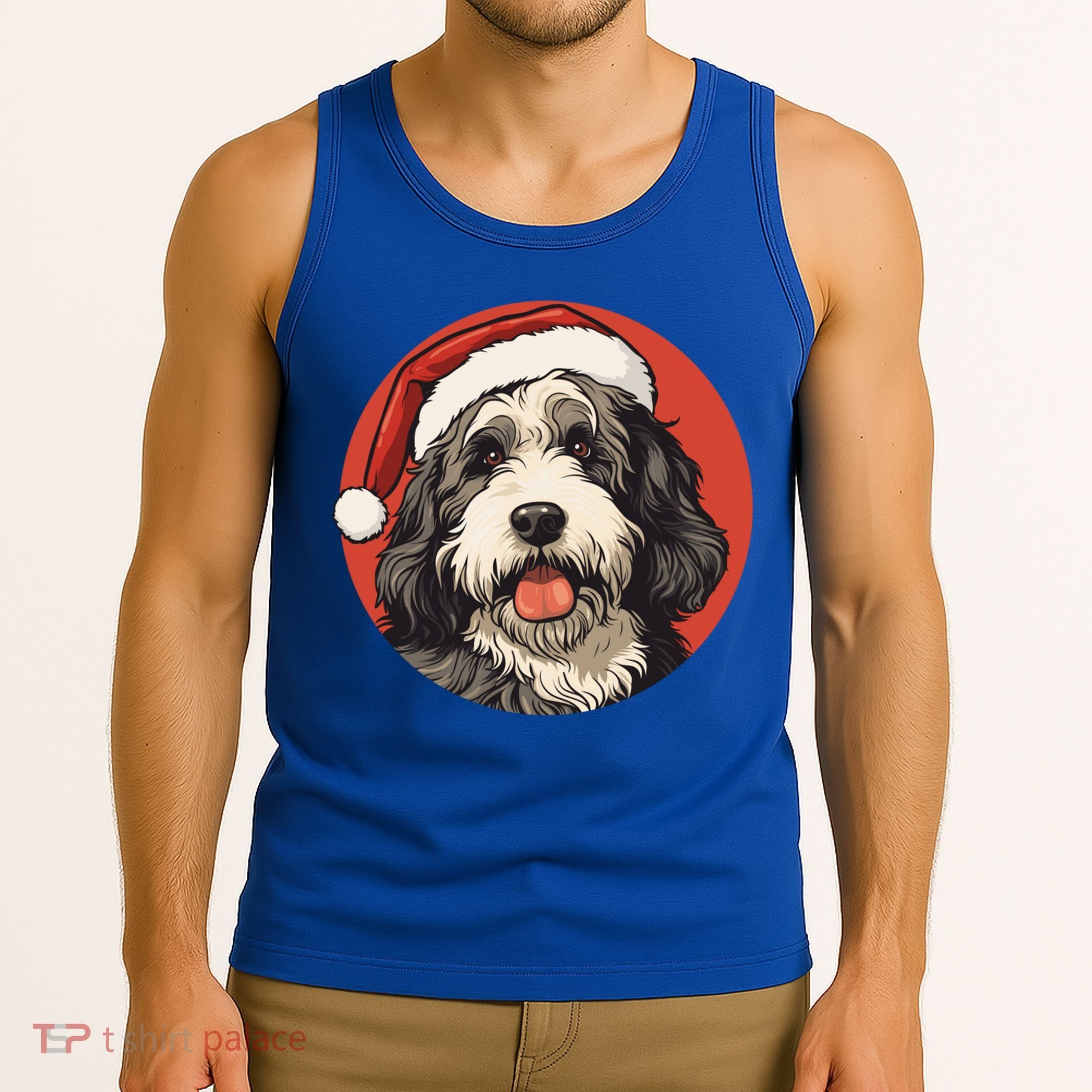 Bernedoodle Dog Xmas Doodle Dood Cute Christmas Bernedoodle Gift Tank Top