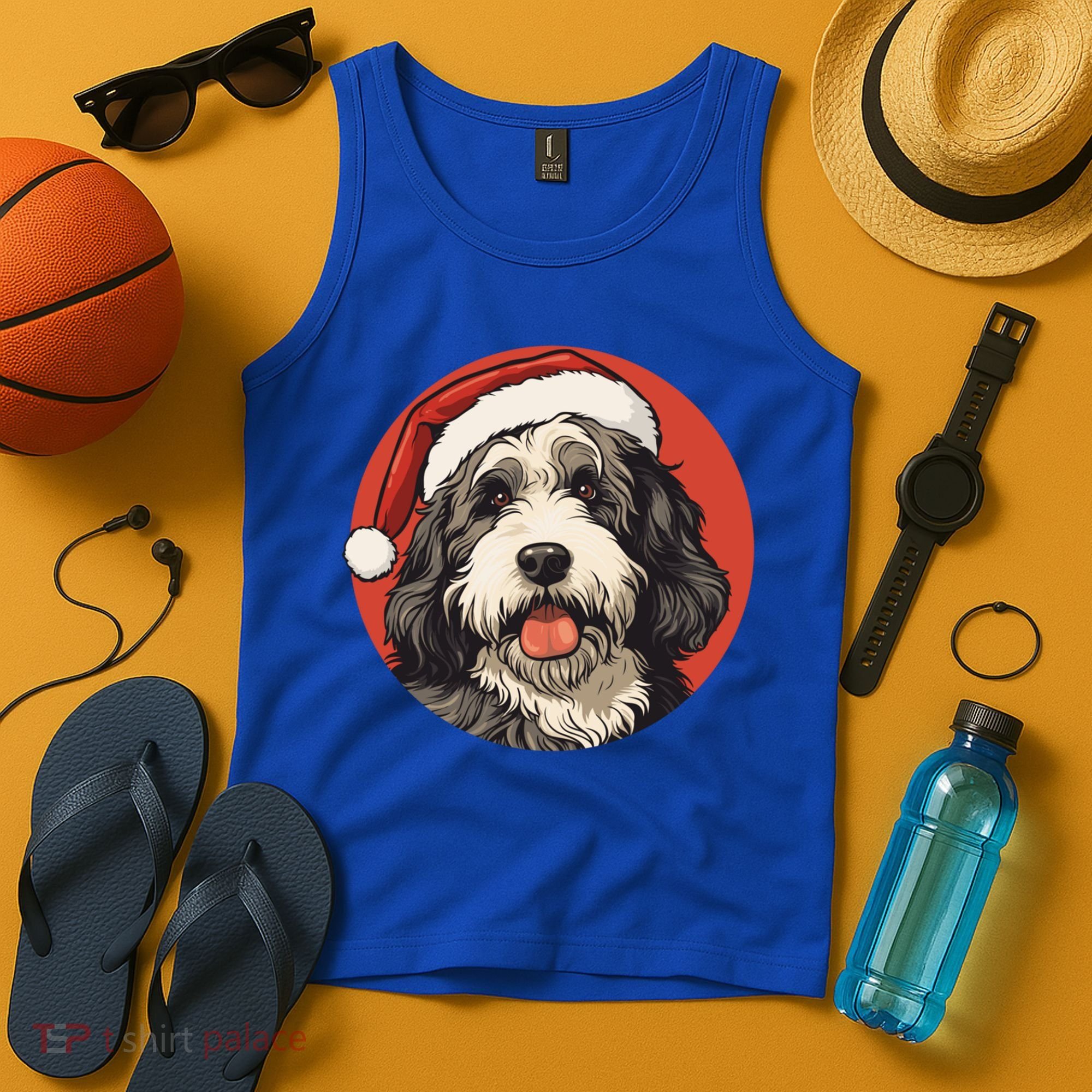 Bernedoodle Dog Xmas Doodle Dood Cute Christmas Bernedoodle Gift Tank Top