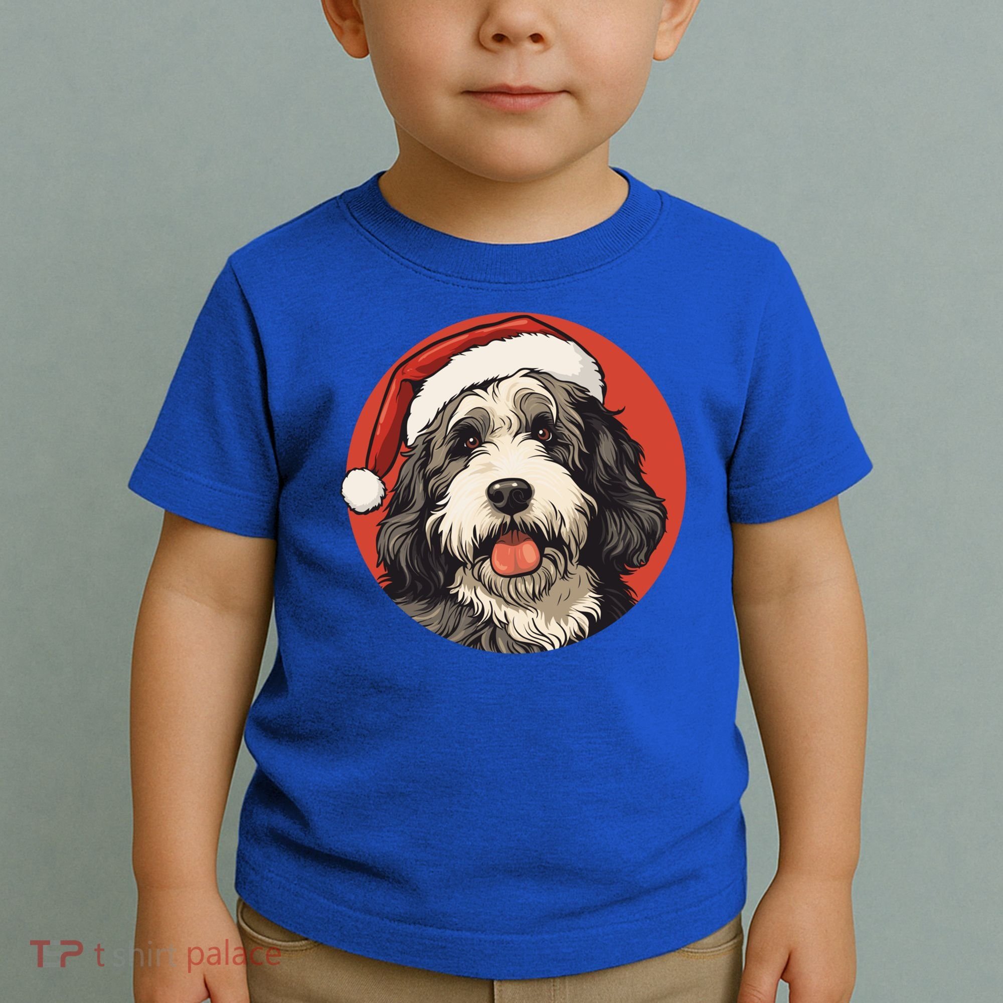 Bernedoodle Dog Xmas Doodle Dood Cute Christmas Bernedoodle Gift Toddler T-Shirt