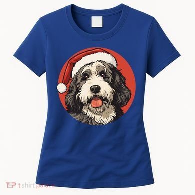 Bernedoodle Dog Xmas Doodle Dood Cute Christmas Bernedoodle Gift Women's T-Shirt