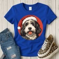 Bernedoodle Dog Xmas Doodle Dood Cute Christmas Bernedoodle Gift Women's T-Shirt thumb 3
