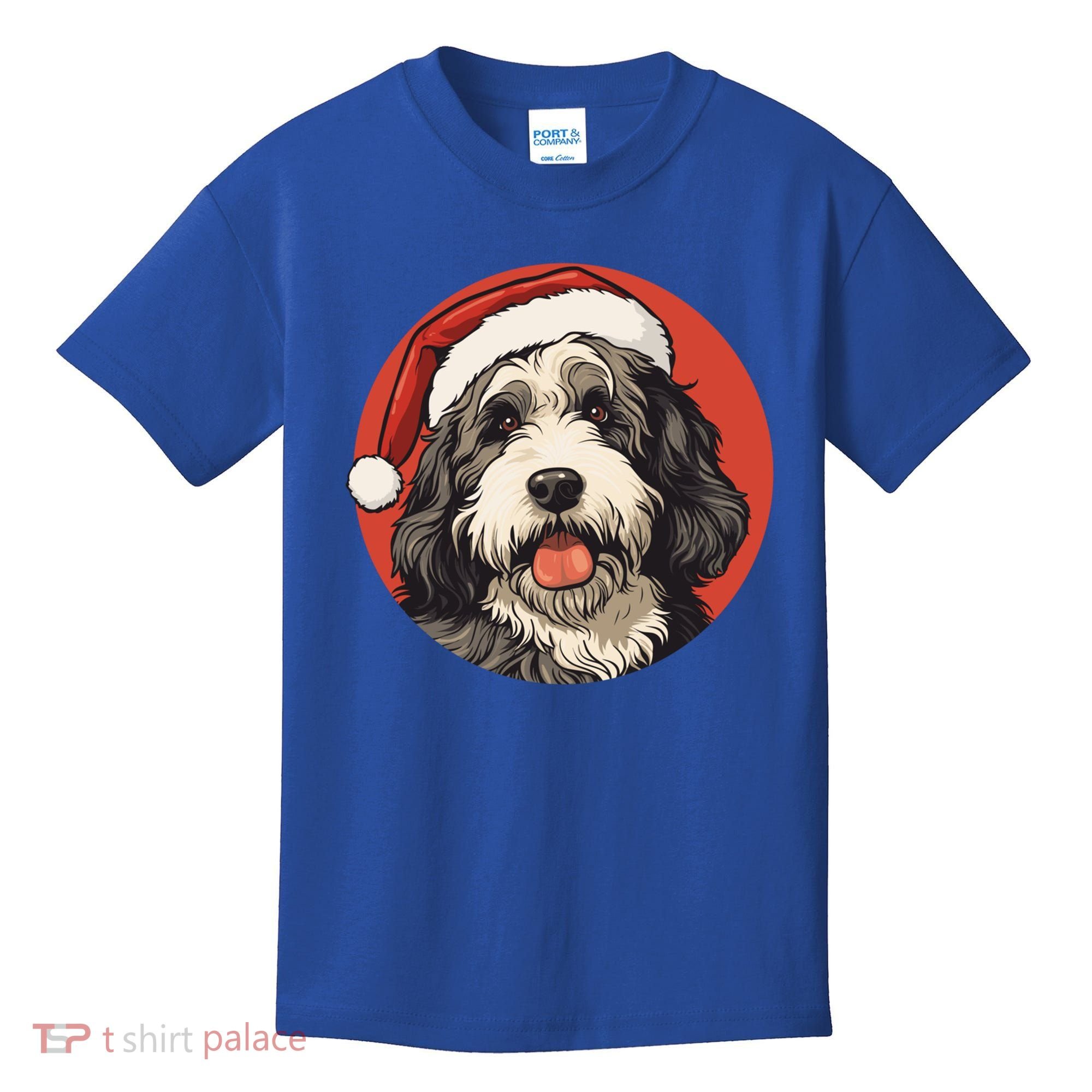 Bernedoodle Dog Xmas Doodle Dood Cute Christmas Bernedoodle Gift Kids T-Shirt
