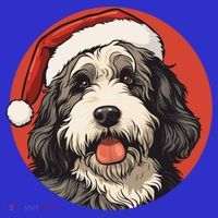 Bernedoodle Dog Xmas Doodle Dood Cute Christmas Bernedoodle Gift Kids T-Shirt thumb 4