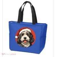 Bernedoodle Dog Xmas Doodle Dood Cute Christmas Bernedoodle Gift Tote Bag thumb 3