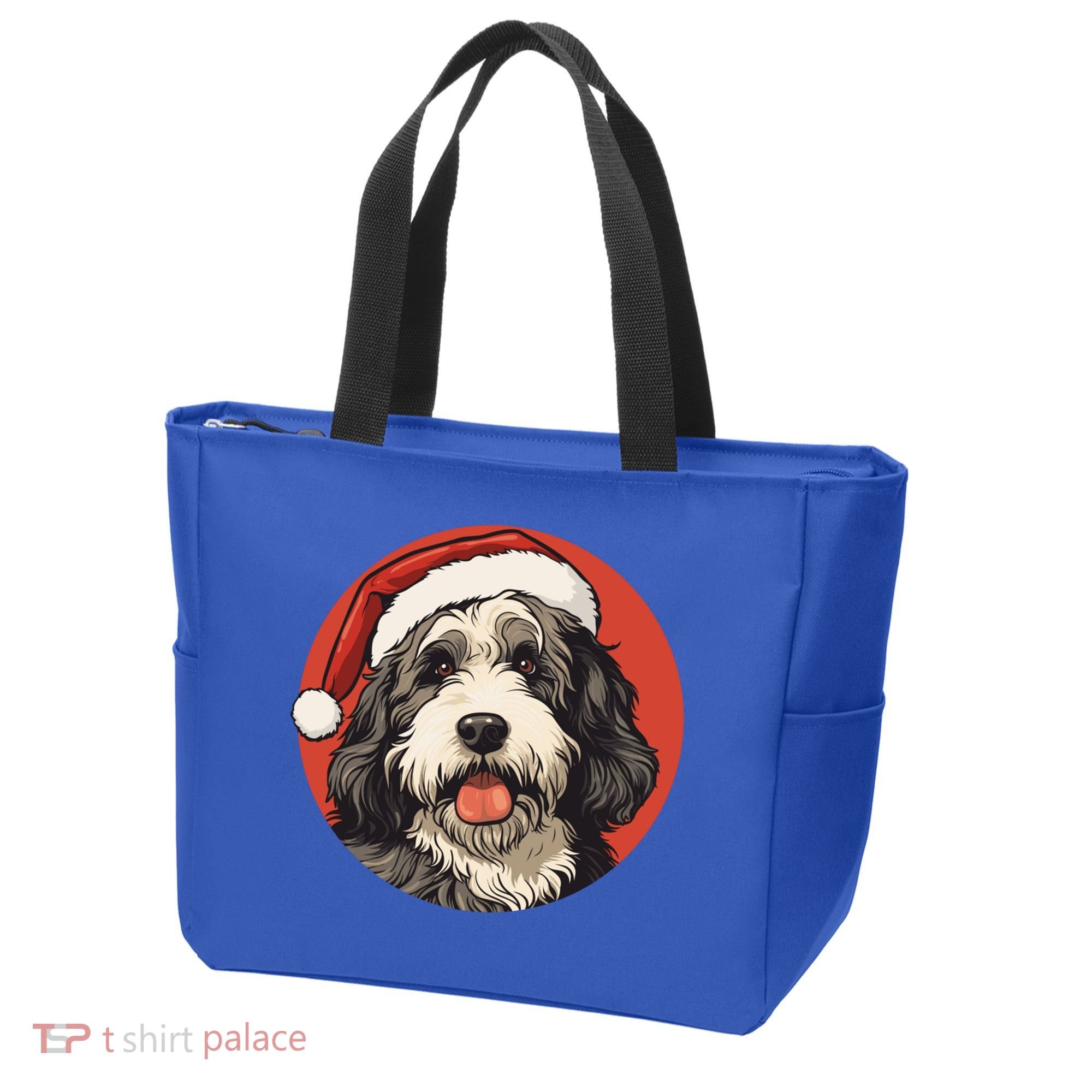 Bernedoodle Dog Xmas Doodle Dood Cute Christmas Bernedoodle Gift Tote Bag