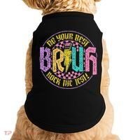 Bruh Do Your Best Rock The Test Day Teacher Student Funny Doggie Tank thumb 0