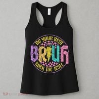 Bruh Do Your Best Rock The Test Day Teacher Student Funny Women's Tank Top thumb 3