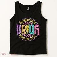 Bruh Do Your Best Rock The Test Day Teacher Student Funny Tank Top thumb 2