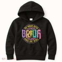 Bruh Do Your Best Rock The Test Day Teacher Student Funny Kids Hoodie thumb 0