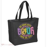 Bruh Do Your Best Rock The Test Day Teacher Student Funny Tote Bag thumb 2