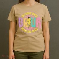 Bruh Do Your Best Rock The Test Day Teacher Student Funny T-Shirt thumb 4