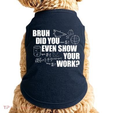 Bruh Did You Even Show Your Work Funny Math Teacher Saying Doggie Tank