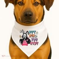 But Did You Dye Easter Horror Movie Horror Easter Day Ghostface USA-Made Doggie Bandana thumb 1