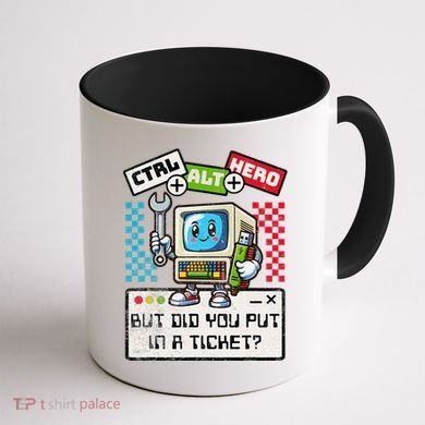 But Did You Put In A Ticket Pc Tech Pun Computer It Support Coffee Mug back