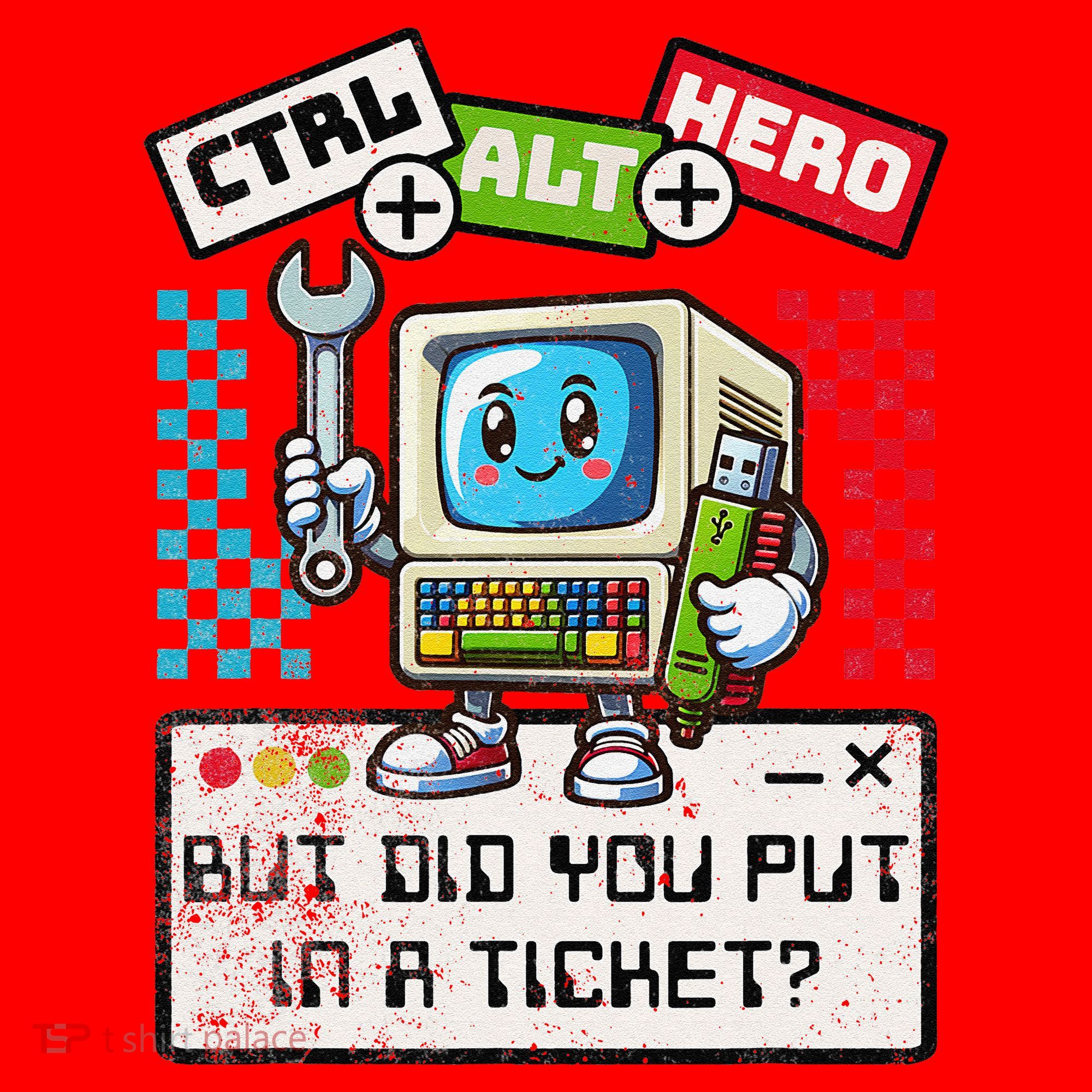But Did You Put In A Ticket Pc Tech Pun Computer It Support Santa Hat
